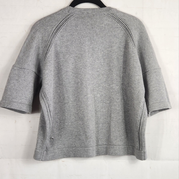 Lululemon Bhakti Reality Knit Casual Preppy Short Sleeve Heathered Grey 6 - Picture 4 of 13